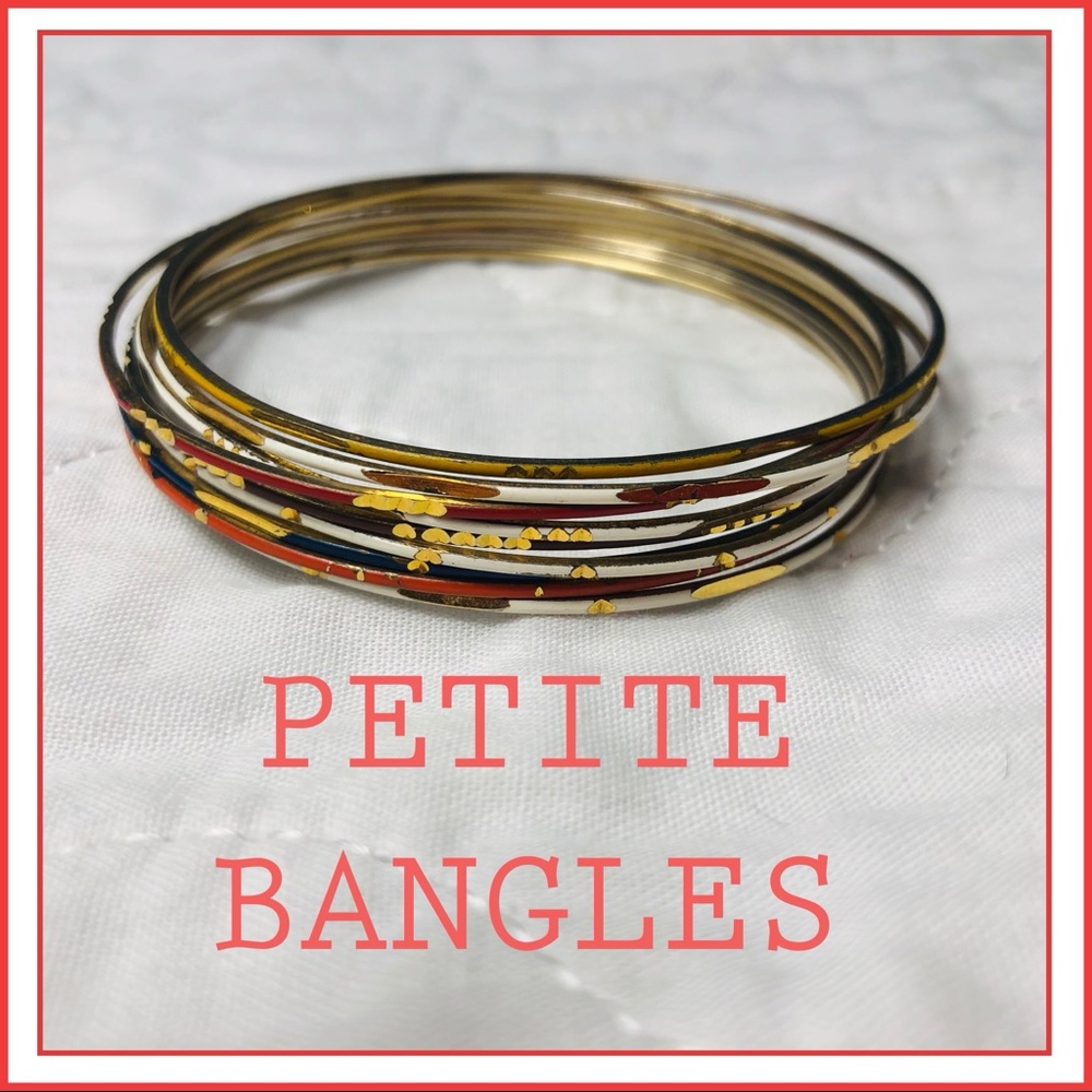 PETITE VINTAGE METAL BANGLE STACK